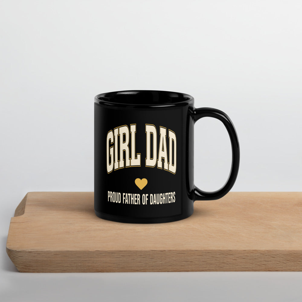 Varsity Arch Girl Dad print — 11 oz, front