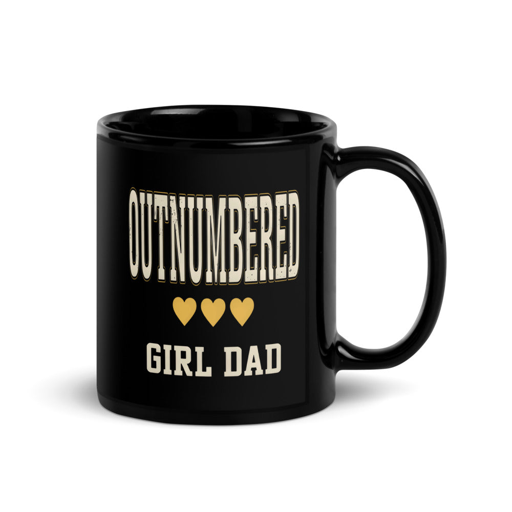 Outnumbered & Proud print — 11 oz, handle on the right