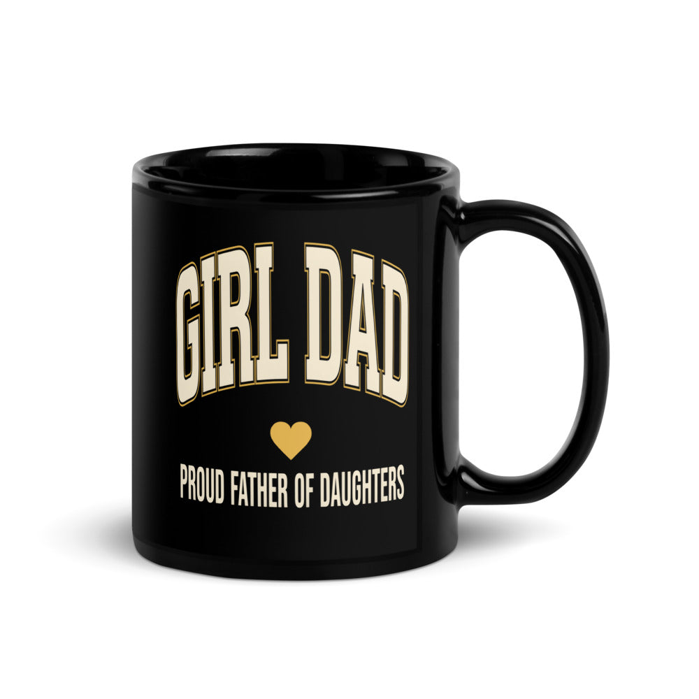 Varsity Arch Girl Dad print — 11 oz, handle on the right