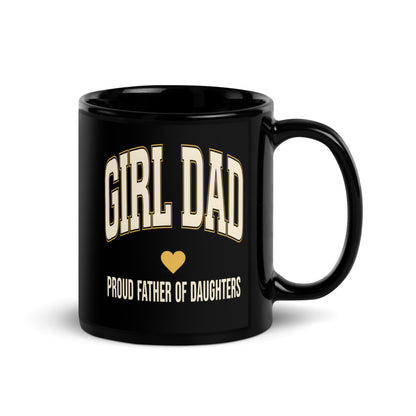 Varsity Arch Girl Dad print — 11 oz, handle on the right