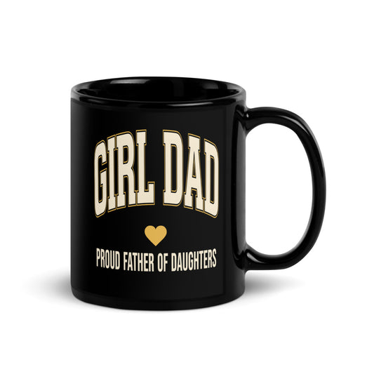 Varsity Arch Girl Dad print — 11 oz, handle on the right