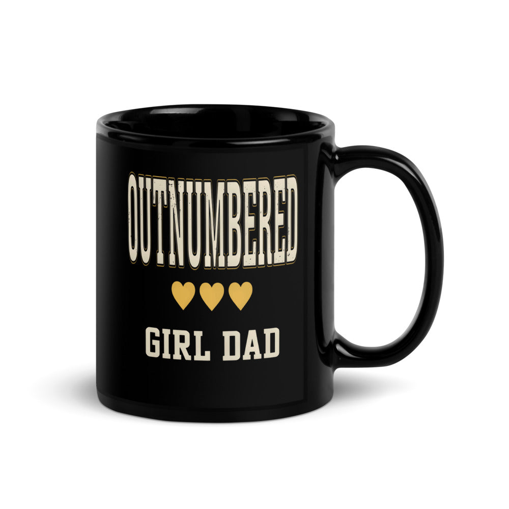 Outnumbered & Proud print — 11 oz, handle on the right