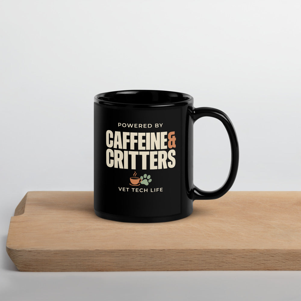 Caffeine & Critters print — 11 oz, front