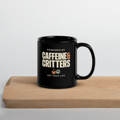 Caffeine & Critters print — 11 oz, front