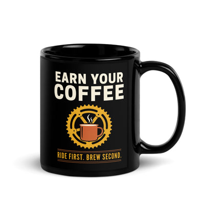 Earn Your Coffee print — 11 oz, handle on the right