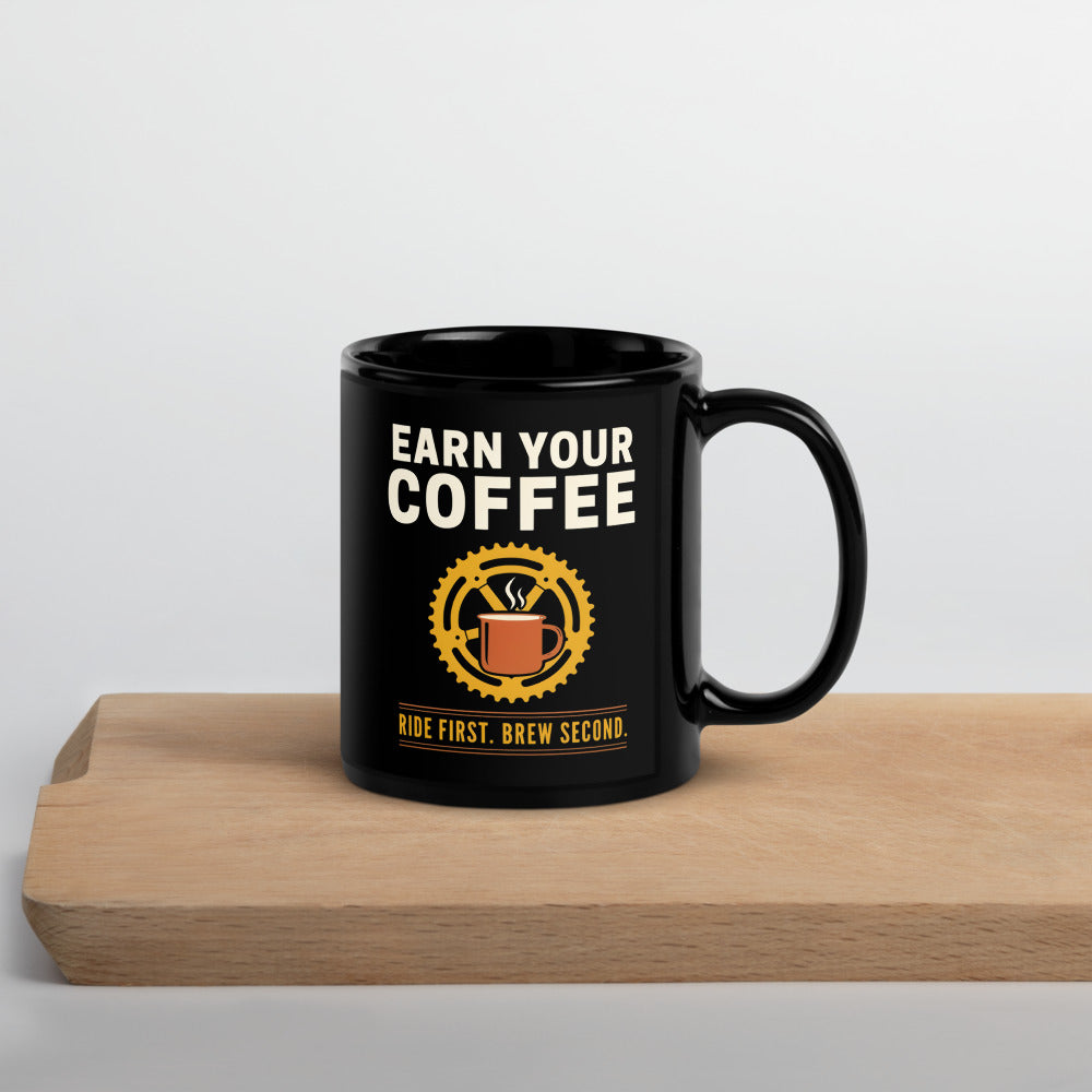 Earn Your Coffee print — 11 oz, front