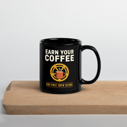 Earn Your Coffee print — 11 oz, front