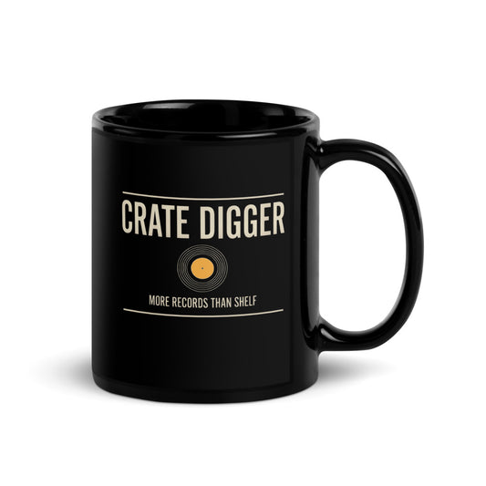 Crate Digger vinyl record print — 11 oz, handle on the right