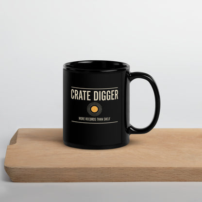 Crate Digger vinyl record print — 11 oz, front