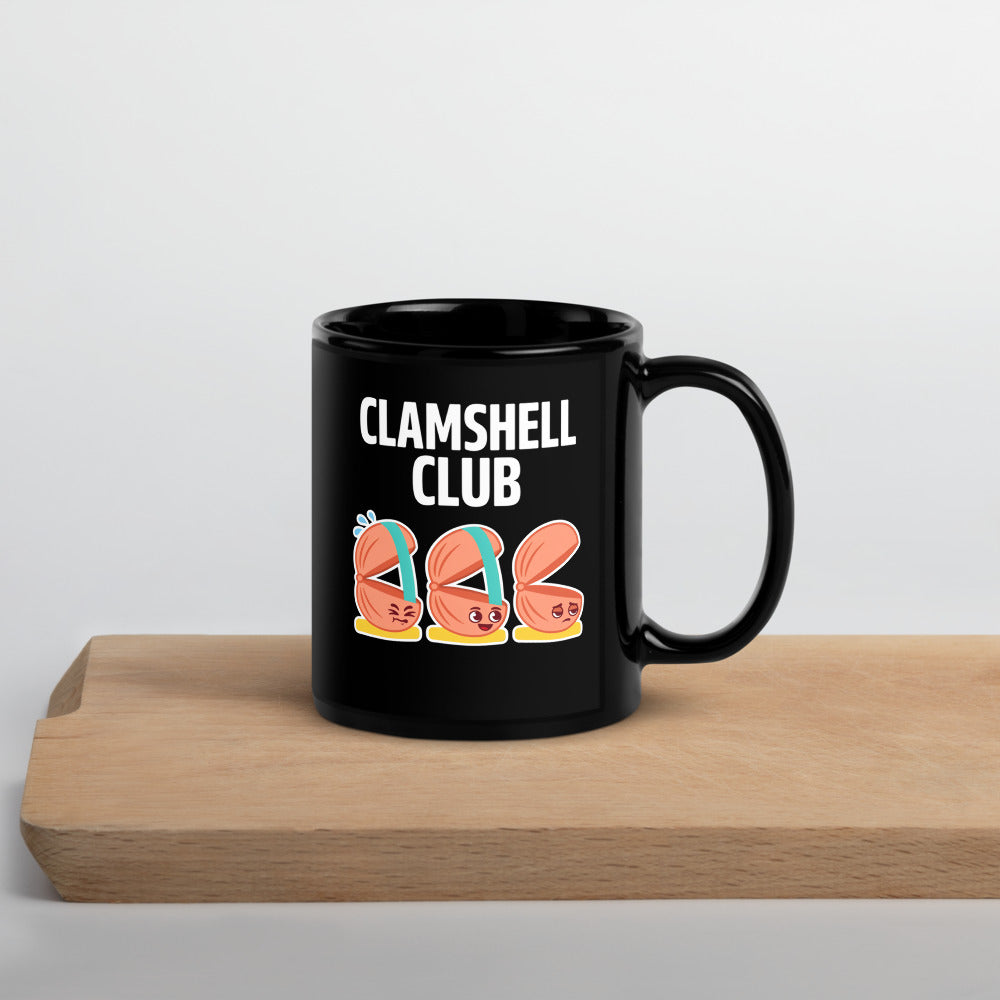 Clamshell Club funny physical therapy mug — 11 oz, front