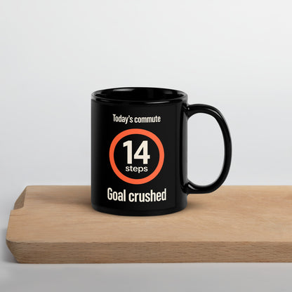 Today's Commute 14 Steps work from home mug — 11 oz, front