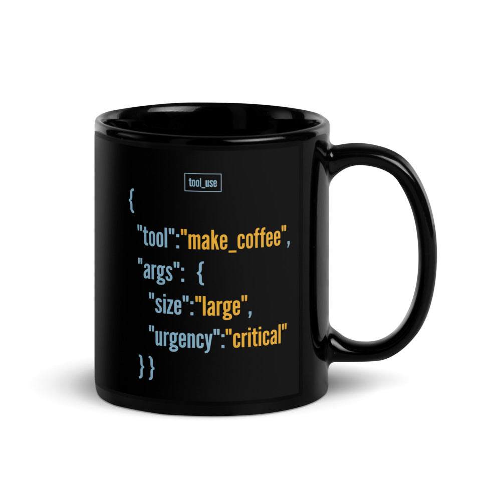 Tool Call Make Coffee AI engineer mug — 11 oz, handle on the right