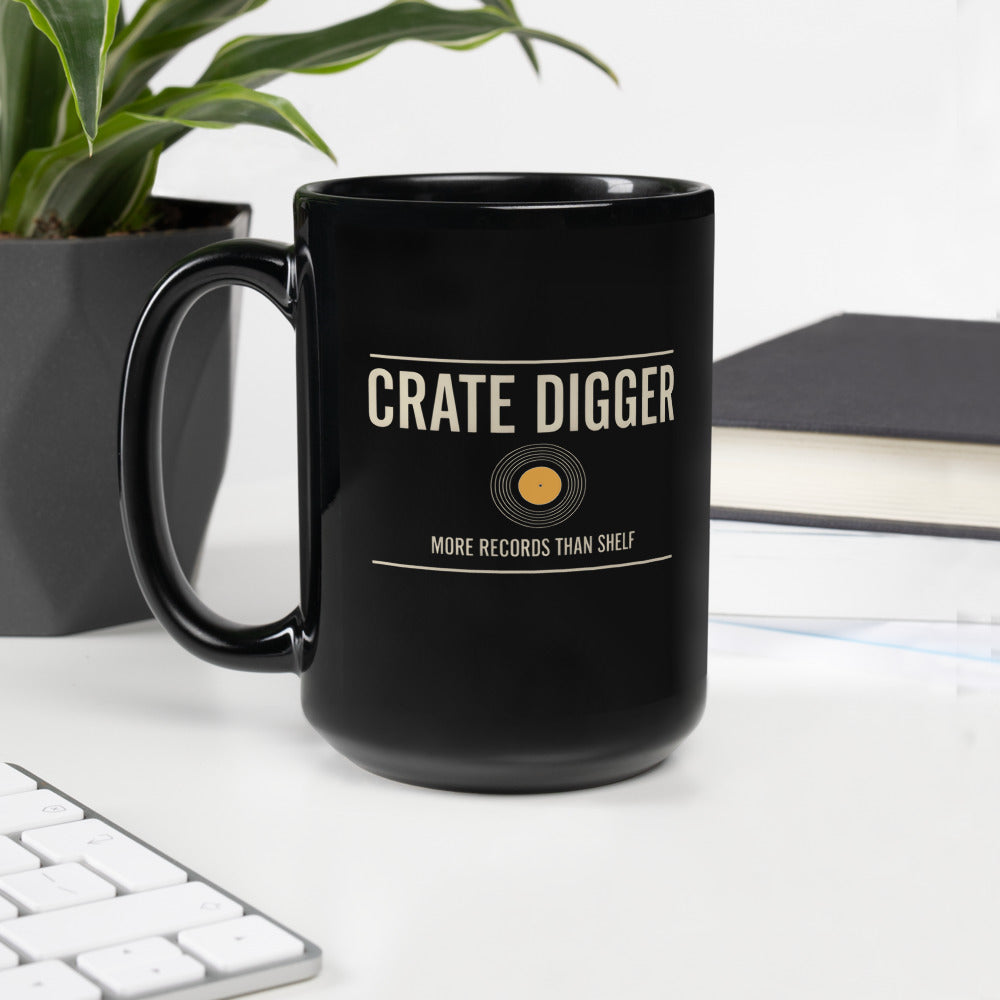 Crate Digger vinyl record print — 15 oz