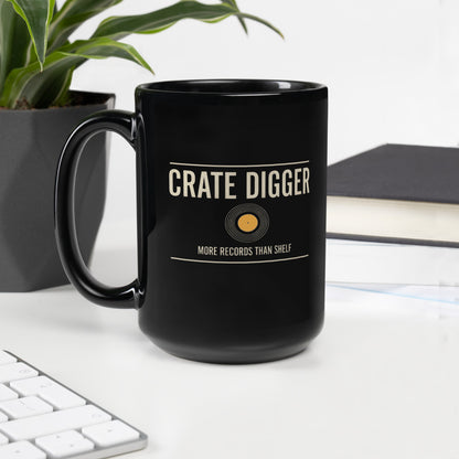 Crate Digger vinyl record print — 15 oz