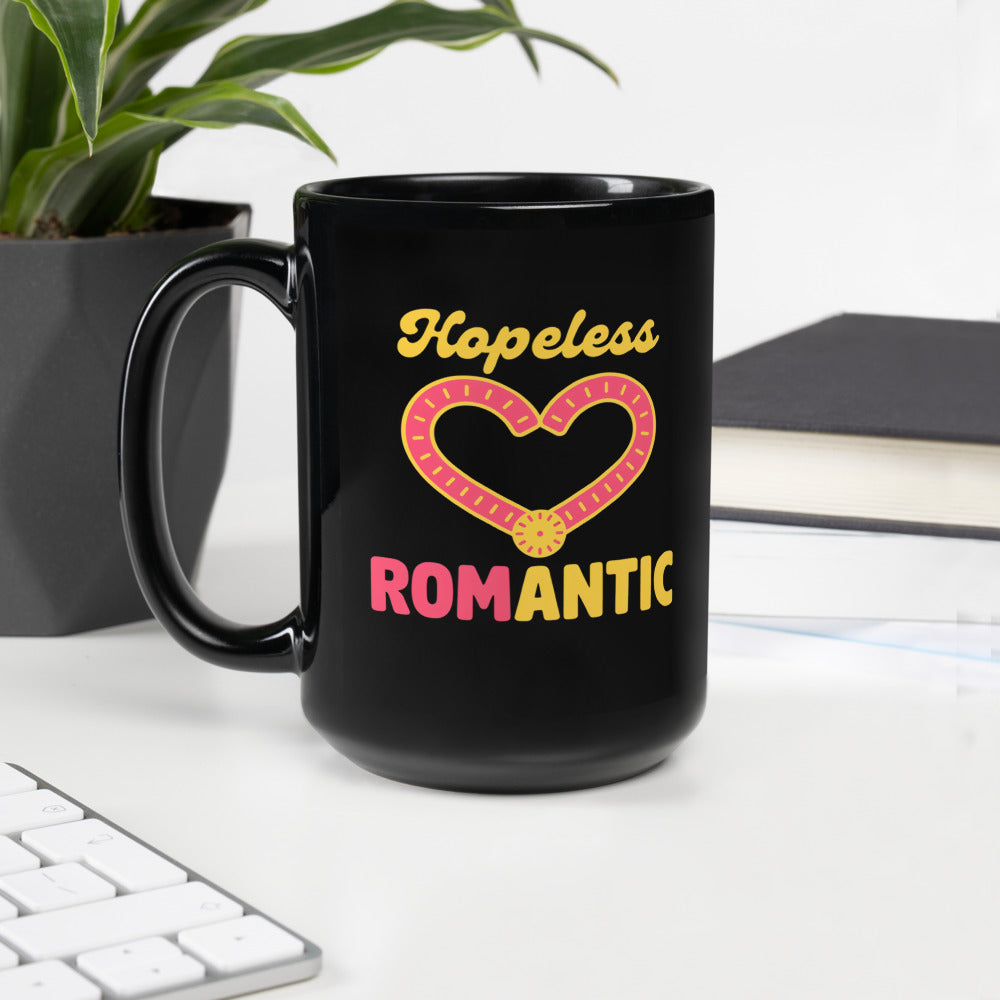 Hopeless ROMantic funny physical therapy mug — 15 oz, handle on the left