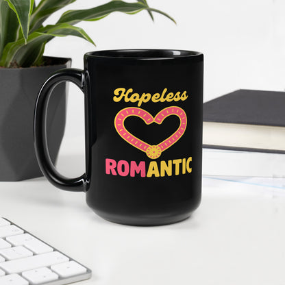 Hopeless ROMantic funny physical therapy mug — 15 oz, handle on the left
