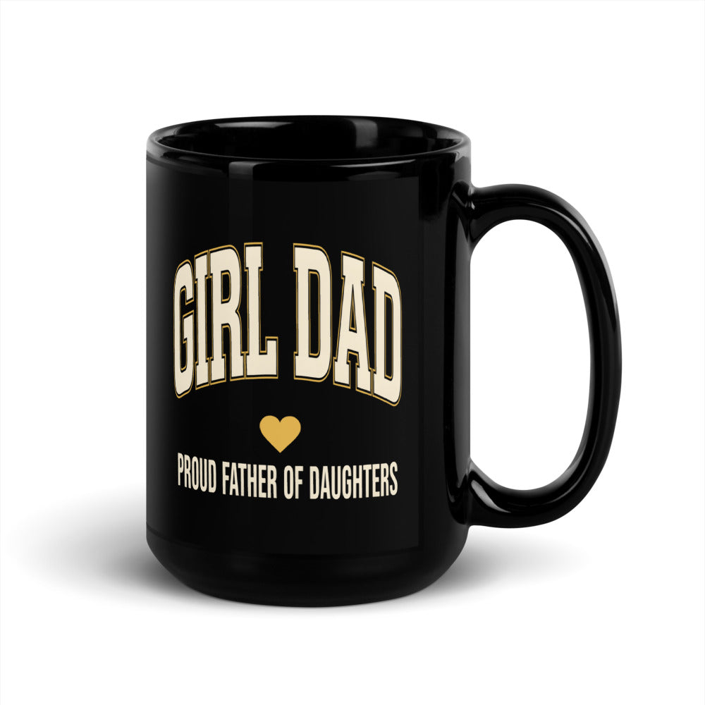 Varsity Arch Girl Dad print — 15 oz, handle on the right