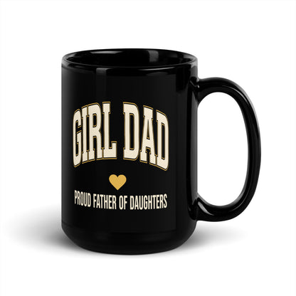 Varsity Arch Girl Dad print — 15 oz, handle on the right