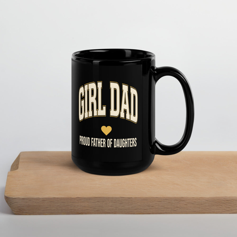 Varsity Arch Girl Dad print — 15 oz, front