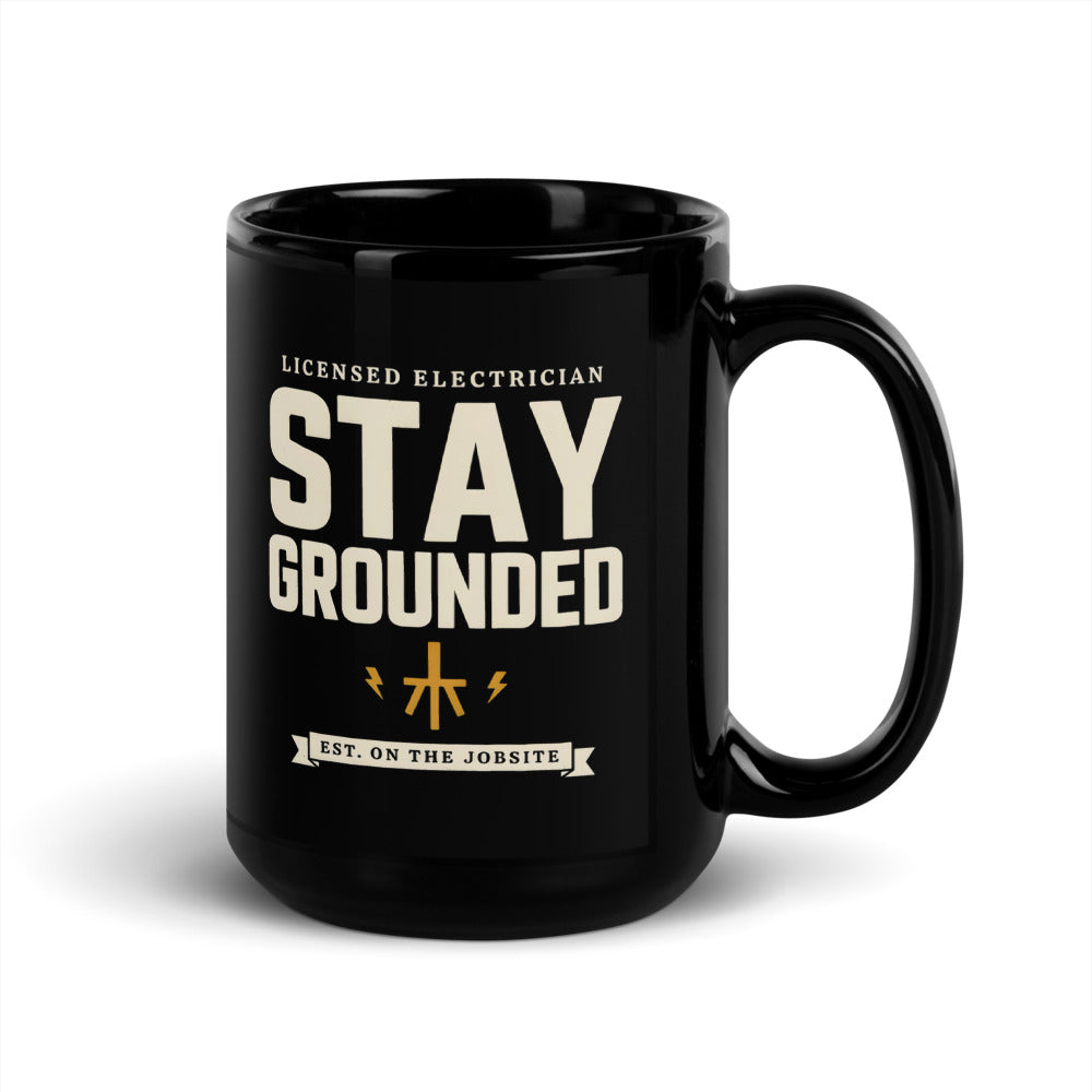 Stay Grounded print — 15 oz, handle on the right