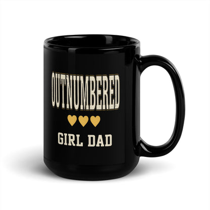 Outnumbered & Proud print — 15 oz, handle on the right