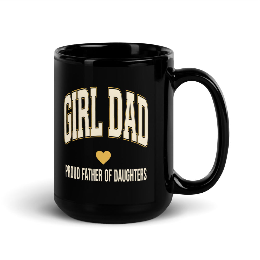 Varsity Arch Girl Dad print — 15 oz, handle on the right