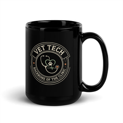 Vet Tech Crest print — 15 oz, handle on the right