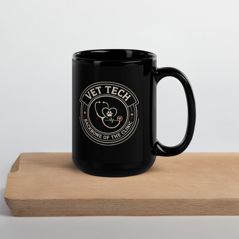 Vet Tech Crest print — 15 oz, front