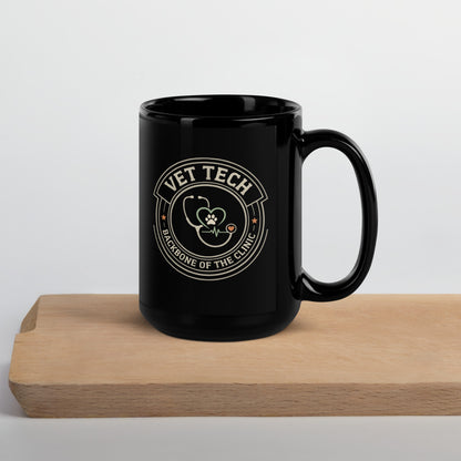 Vet Tech Crest print — 15 oz, front