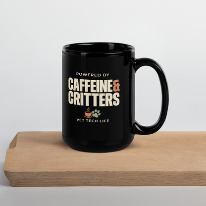 Caffeine & Critters print — 15 oz, front