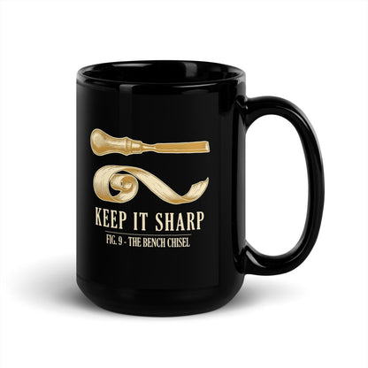 Keep It Sharp woodworking print — 15 oz, handle on the right