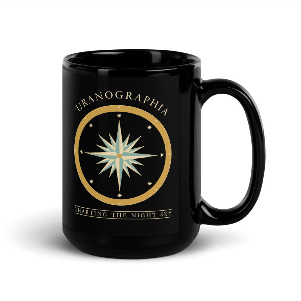 Uranographia print — 15 oz, handle on the right