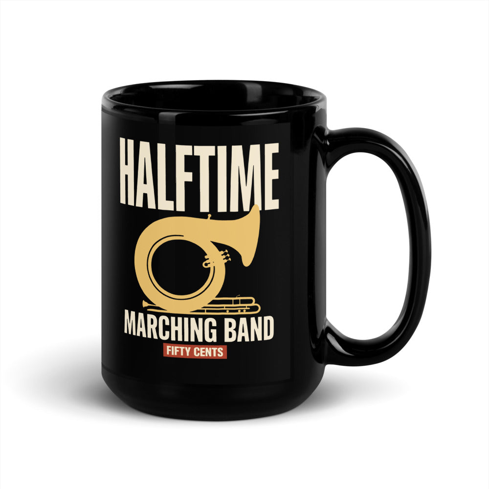 Official Halftime Program print — 15 oz, handle on the right