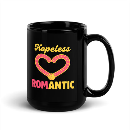 Hopeless ROMantic funny physical therapy mug — 15 oz, handle on the right