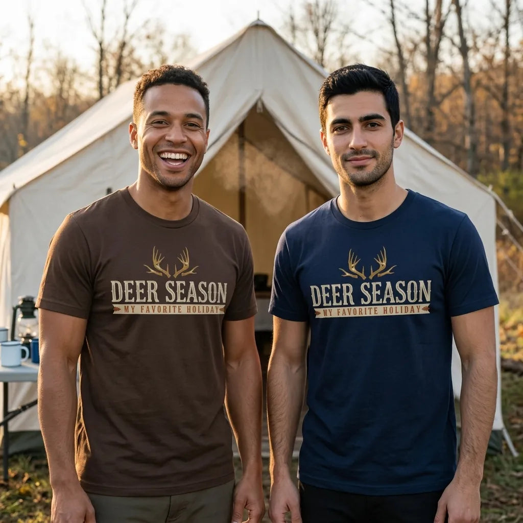 Deer Season My Favorite Holiday deer hunting tee — lifestyle