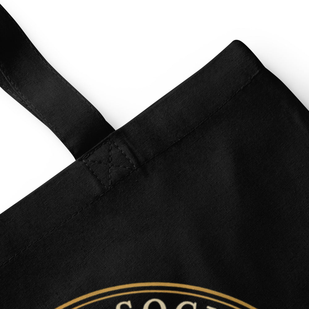 Smut Reader Society romantasy book tote bag — Black, detail