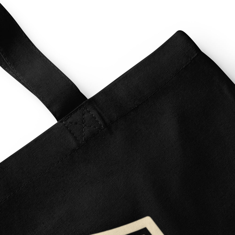 Licensed to Sell real estate agent cotton tote bag — Black, detail