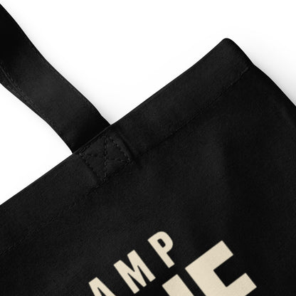 Set One marching band drill chart cotton tote bag — Black, detail