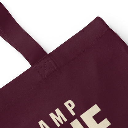 Set One marching band drill chart cotton tote bag — Burgundy, detail