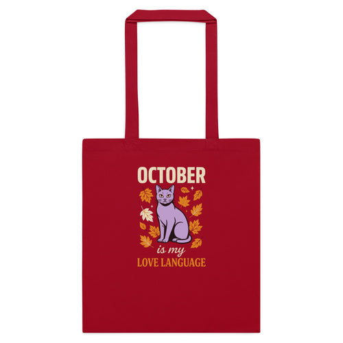 October Is My Love Language Tote