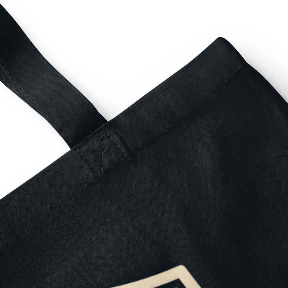 Licensed to Sell real estate agent cotton tote bag — French Navy, detail