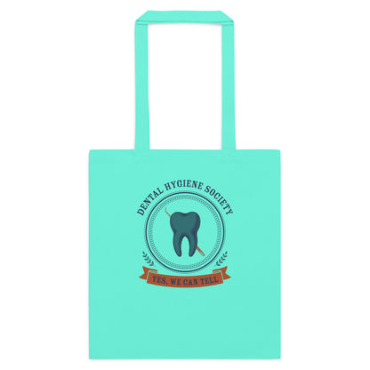 Dental Hygiene Society dental hygienist cotton tote bag — Mint, flat
