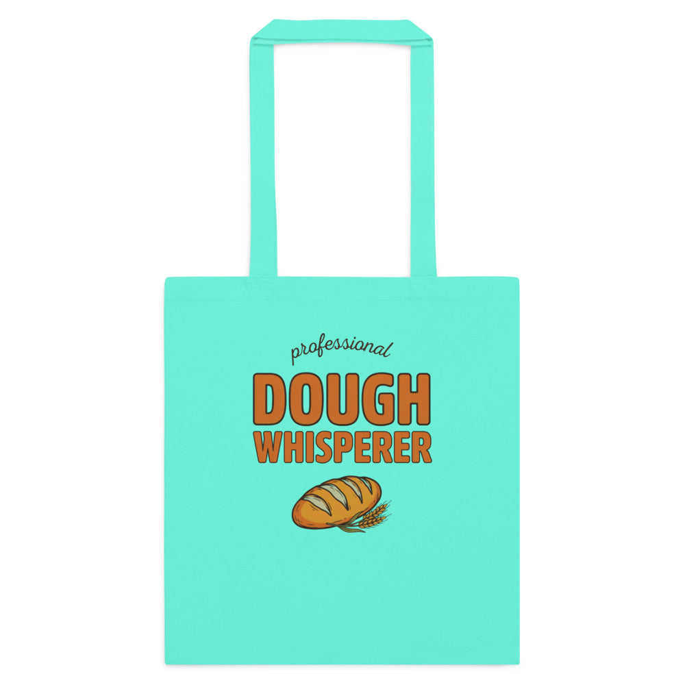 Professional Dough Whisperer funny baker cotton tote bag — Mint, flat