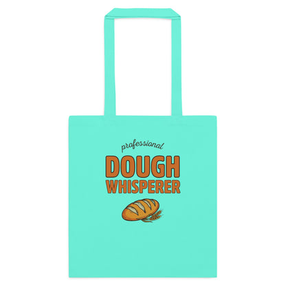 Professional Dough Whisperer funny baker cotton tote bag — Mint, flat