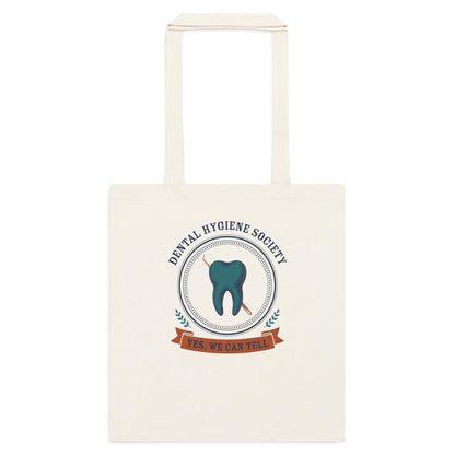 Dental Hygiene Society dental hygienist cotton tote bag — Natural, flat