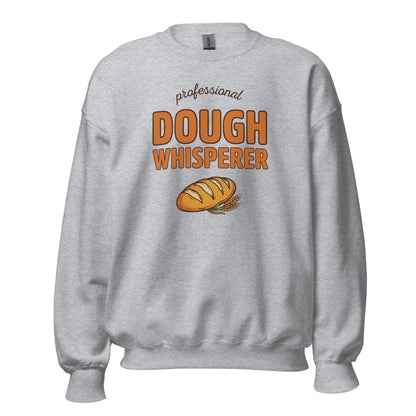 Professional Dough Whisperer funny baker crewneck sweatshirt — Sport Grey, front