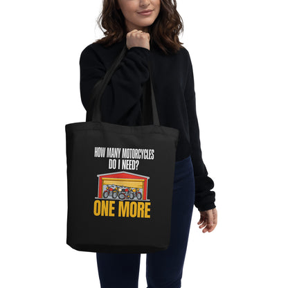 One More funny motorcycle tote bag — Black