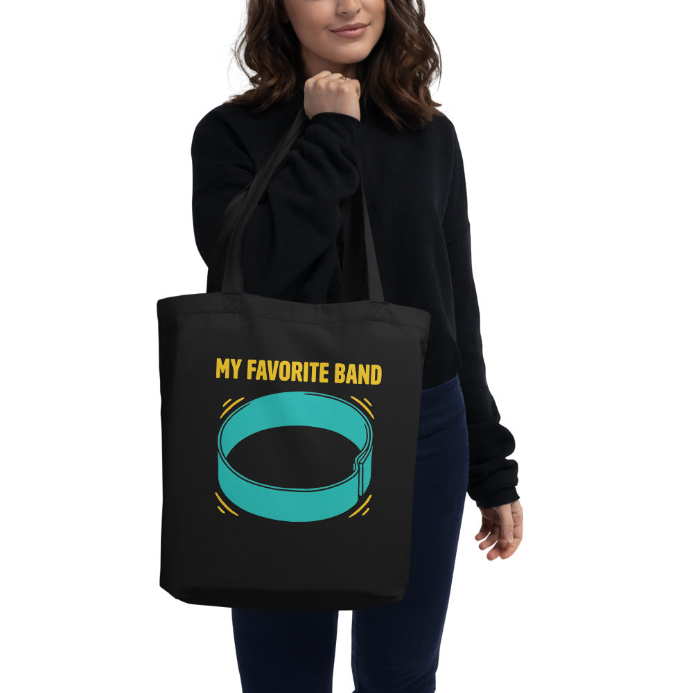 My Favorite Band funny physical therapy tote bag — Black