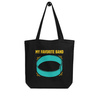 My Favorite Band funny physical therapy tote bag — Black, hanger