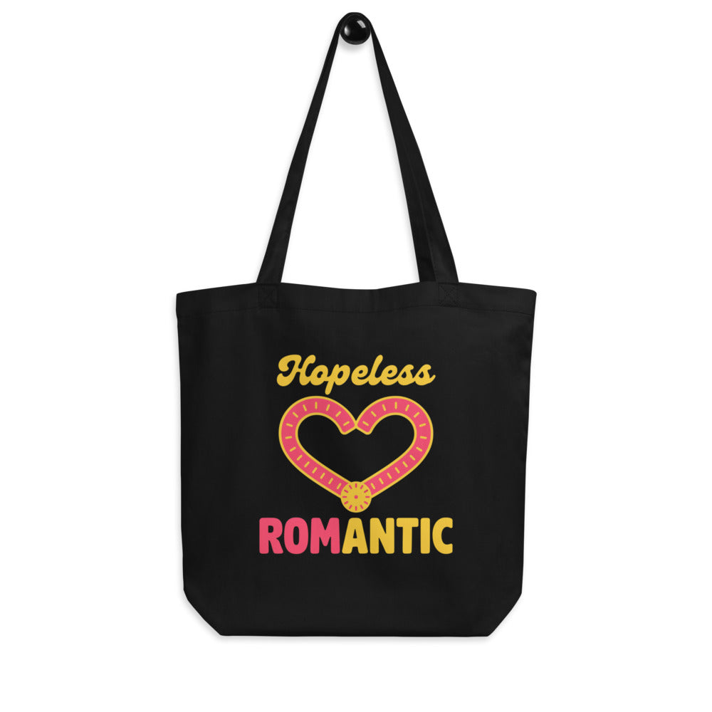 Hopeless ROMantic funny physical therapy tote bag — Black, hanger